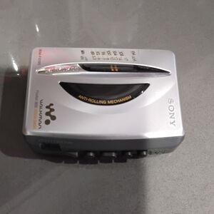 Sony Walkman Silver and Black Cassette Player